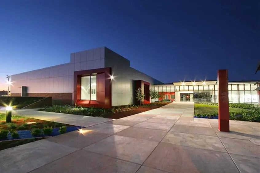 Western Plains Cultural Centre in the evening