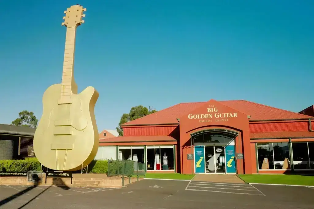 the golden guitar at tamworth in nsw, australia. Tamworth Tourist Information.