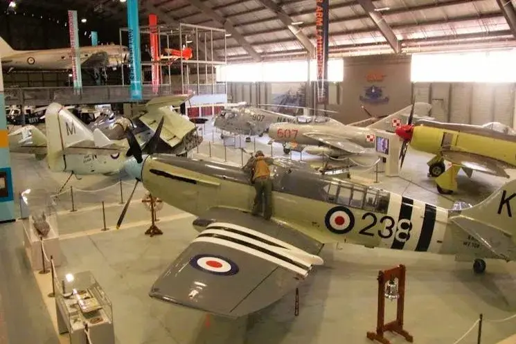 A historic plane at Fleet Air Arm Museum in Nowra NSW Australia