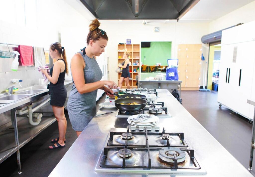 Cook up a storm with your new found traveller friends in a professional modern kitchen at YHA Cairns Central