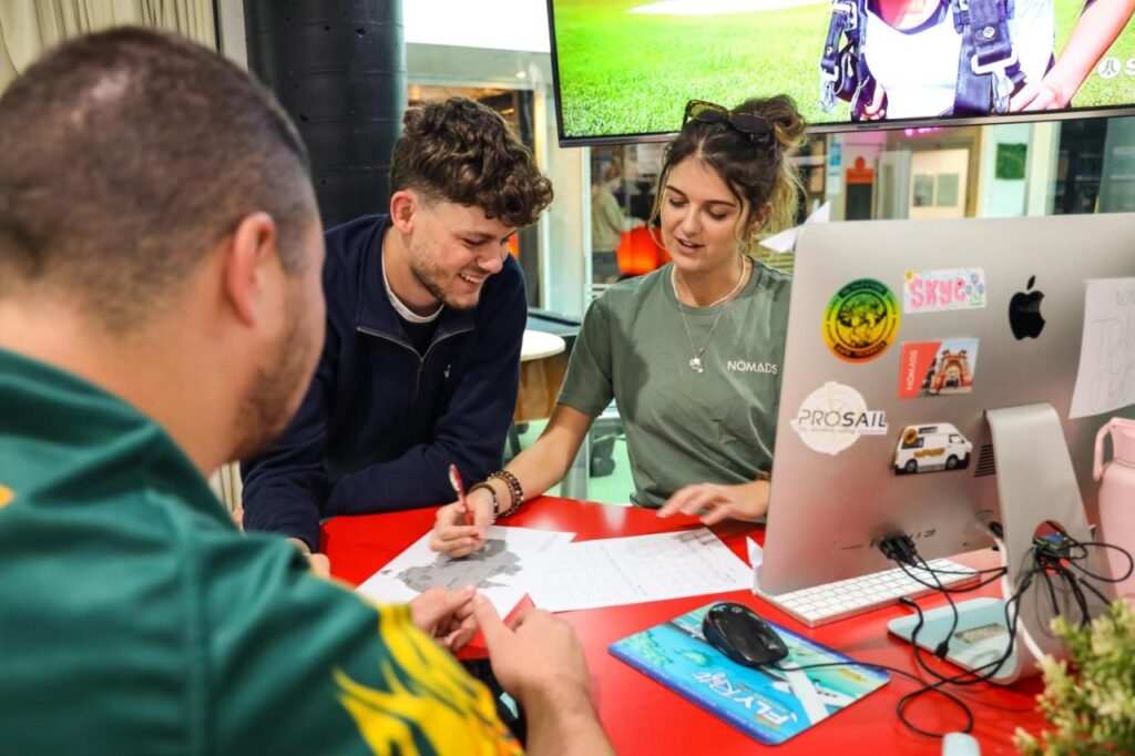 Friendly reception staff to assit you with check on and things to do at Nomads St Kilda