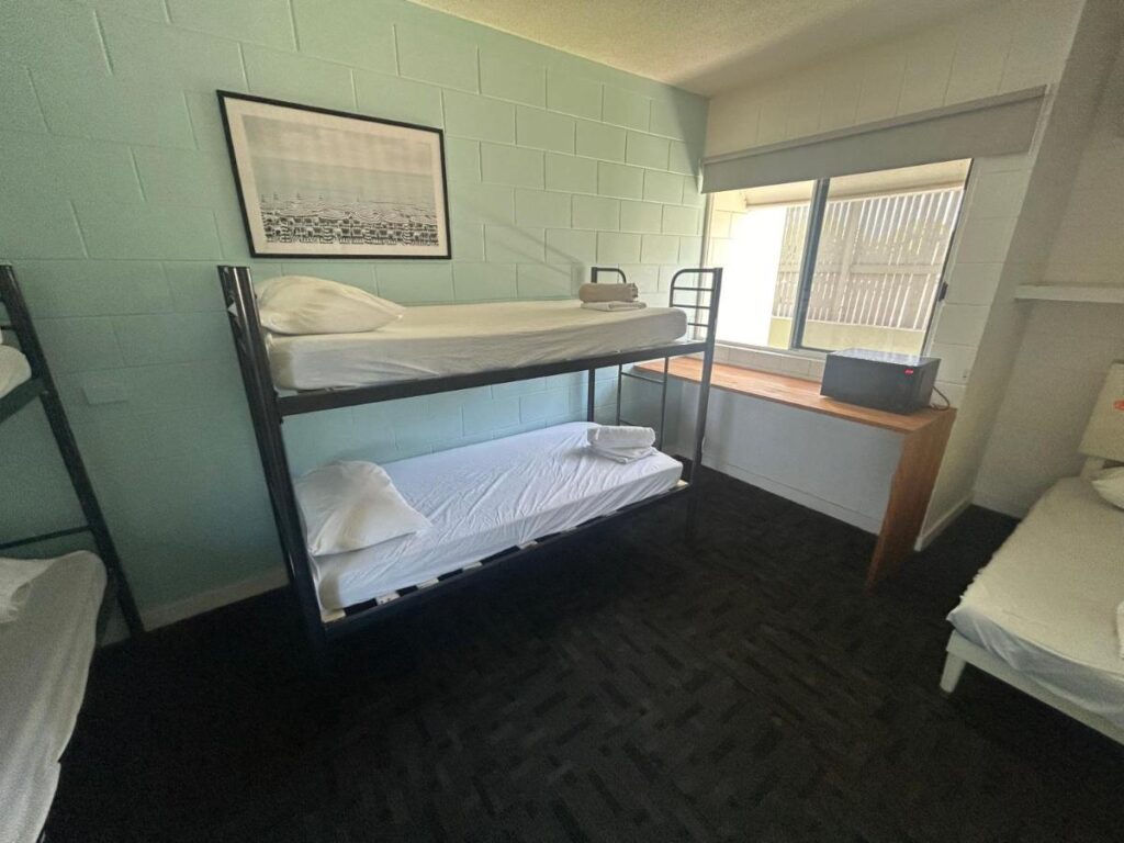 Shared dormitory's for those on a budget at Seaside Lodge Hostel Townsville